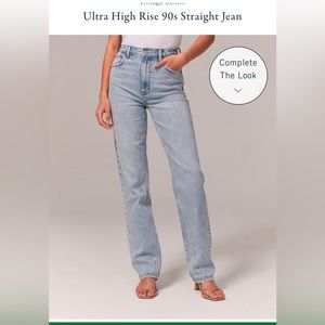 Ultra High Rise 90’s straight jean- Abercrombie & Fitch